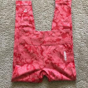 Gymshark red camo leggings size M